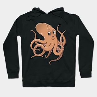 Cheeky Cute Octopus Character Illustration Hoodie